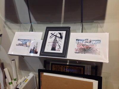 Cleveland prints by Janet Dodrill at the WRHS gift shop.