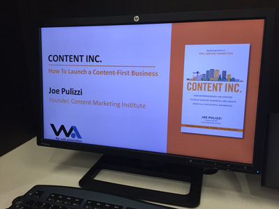 The Web Association welcomed Joe Pulizzi, Founder and CEO Content Marketing Institute.